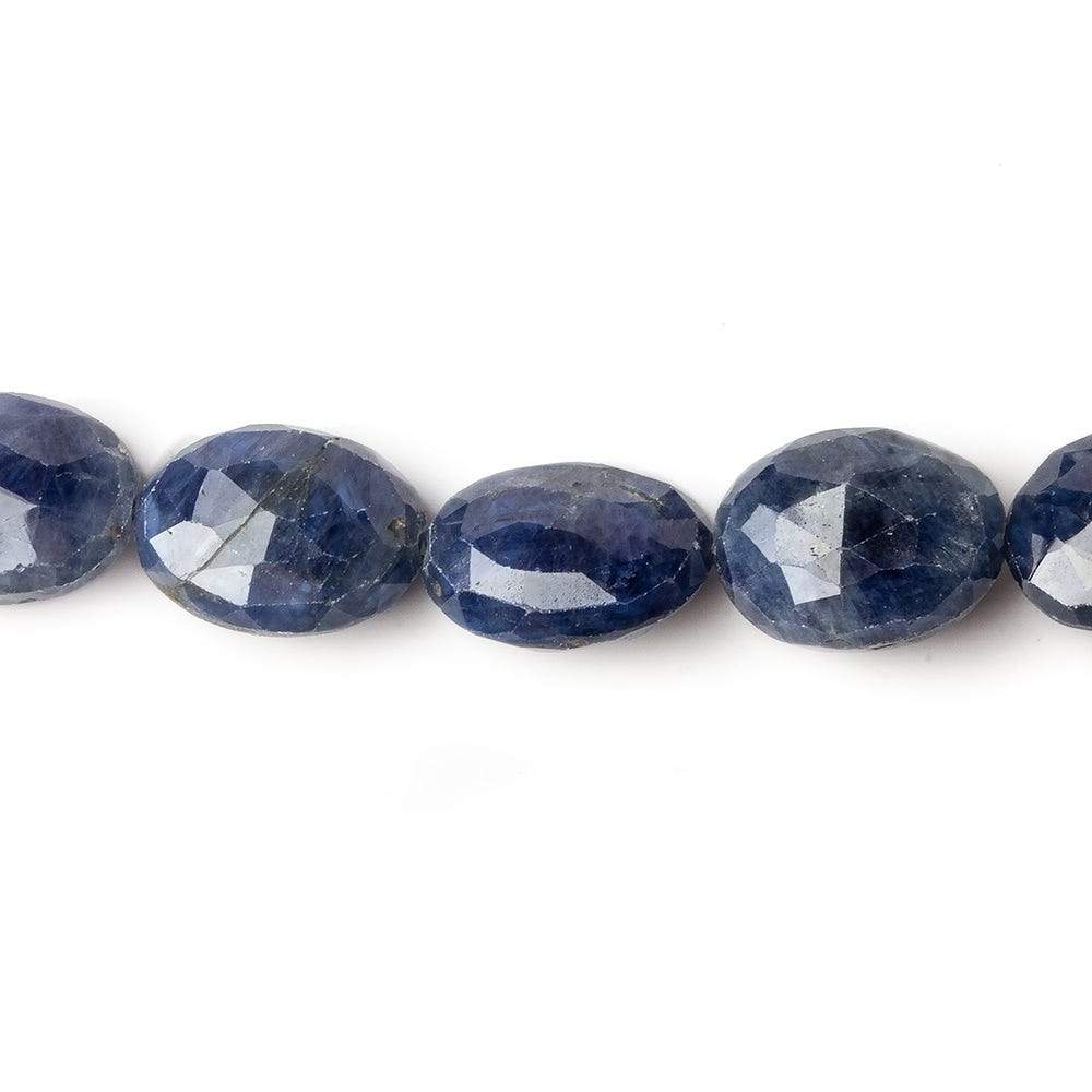  12x9-13x10mm Blue Sapphire Faceted Ovals 16 inch 33 pieces A grade 
