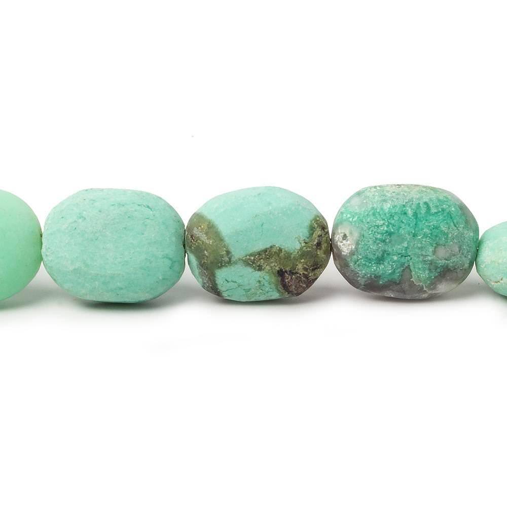  13x11-15x12mm Matte Chrysoprase plain nugget beads 8 inch 14 pieces 