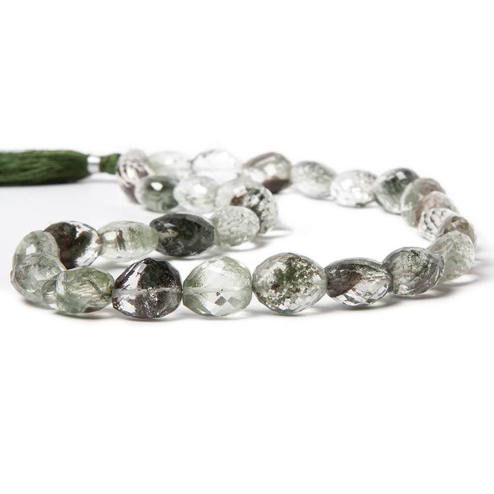  13x12-15x10mm Moss Quartz faceted nugget beads 16 inch 29 pieces 