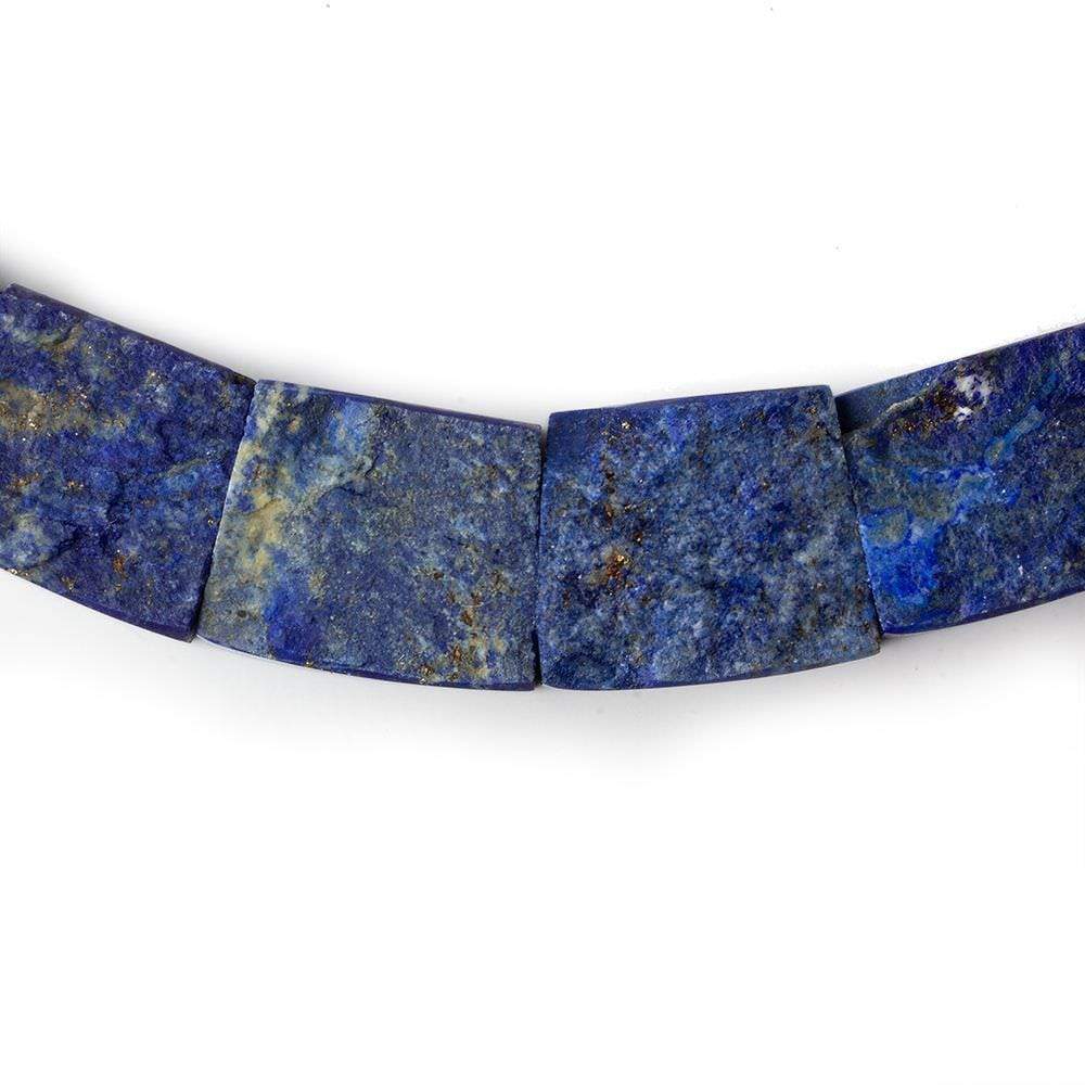  13x17-20x24mm Matte & Polished Lapis Lazuli plain fancy shape Collar 25 beads A 