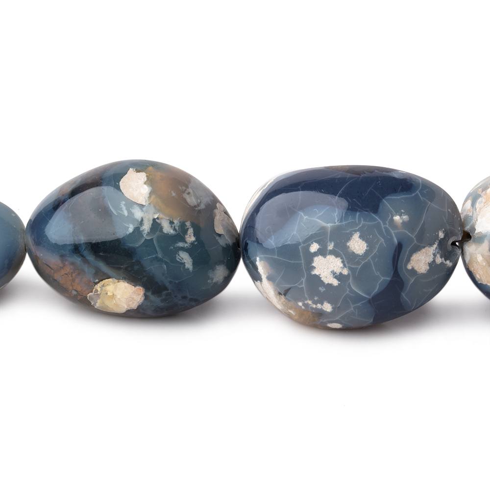  14x9-28x21mm Australian Opal & Matrix Plain Nuggets 19 inch 27 Beads AA 