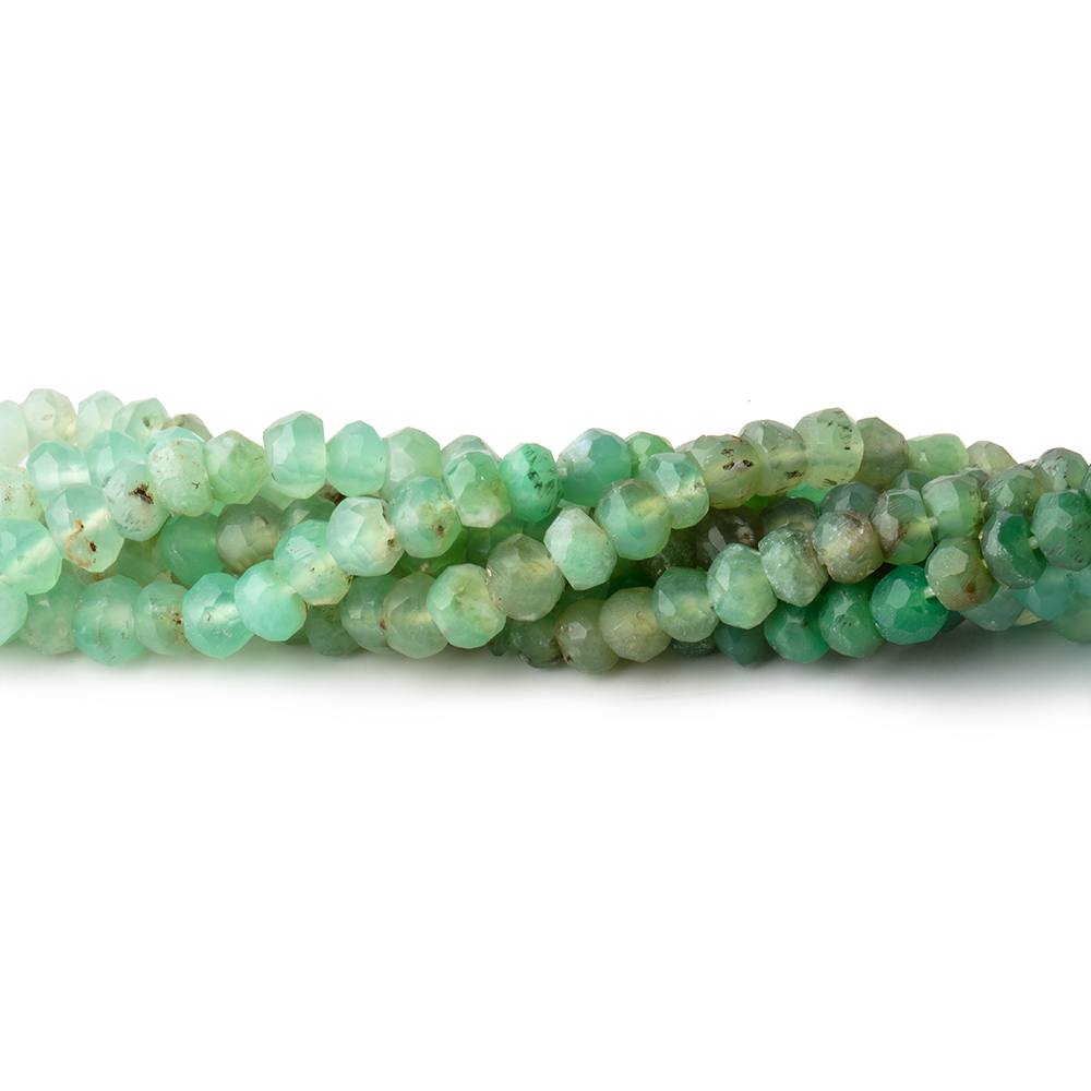  3.5-4mm Chrysoprase Faceted Rondelle Beads 13 inch 125 pieces 