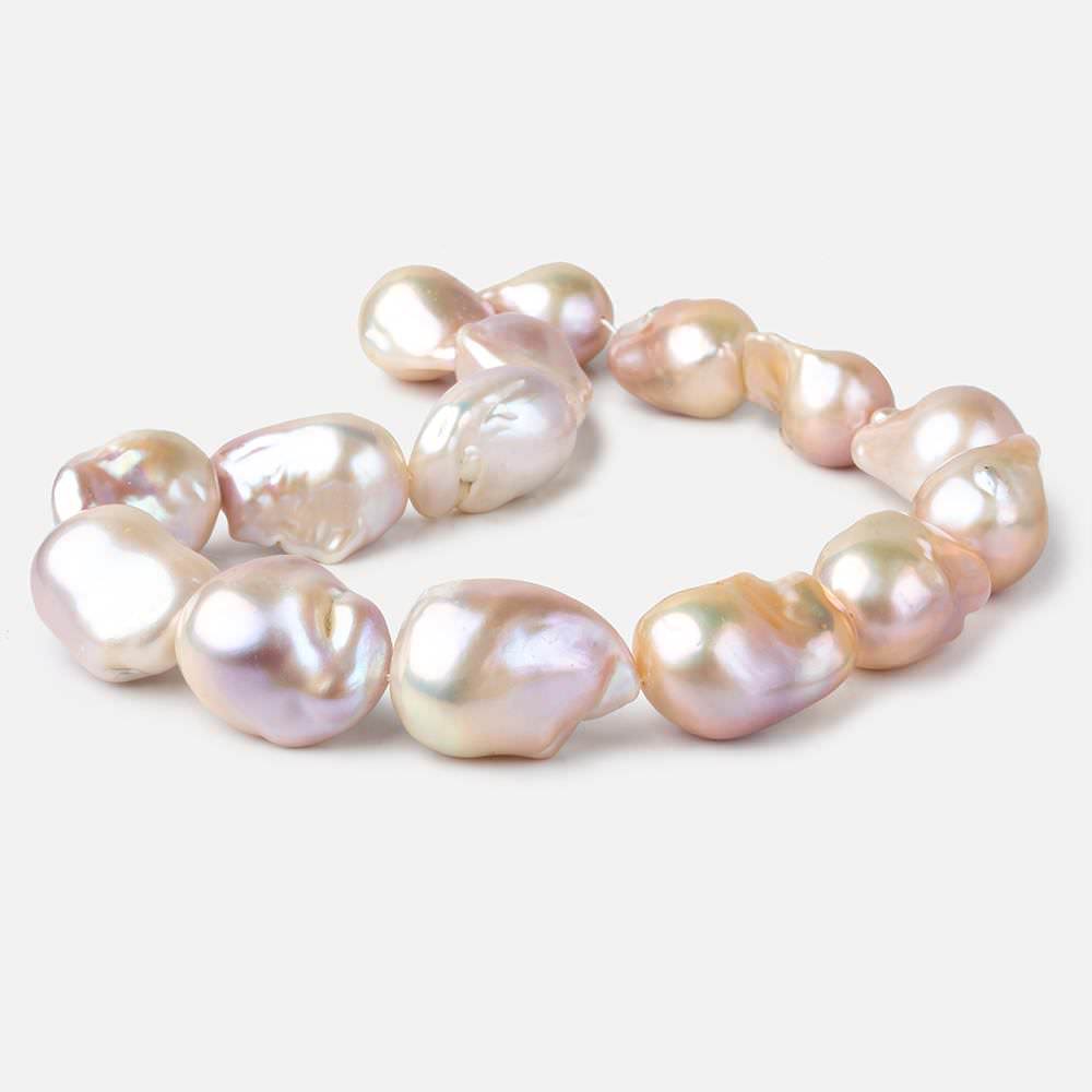  16x24-17x29mm Blush Pink Ultra Baroque Freshwater Pearls 16 inch 16 pieces AAA grade 