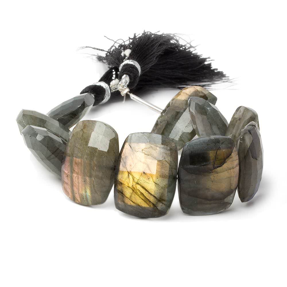  17x13mm Labradorite side drilled Cushions 5.5 inch 10 pieces A 