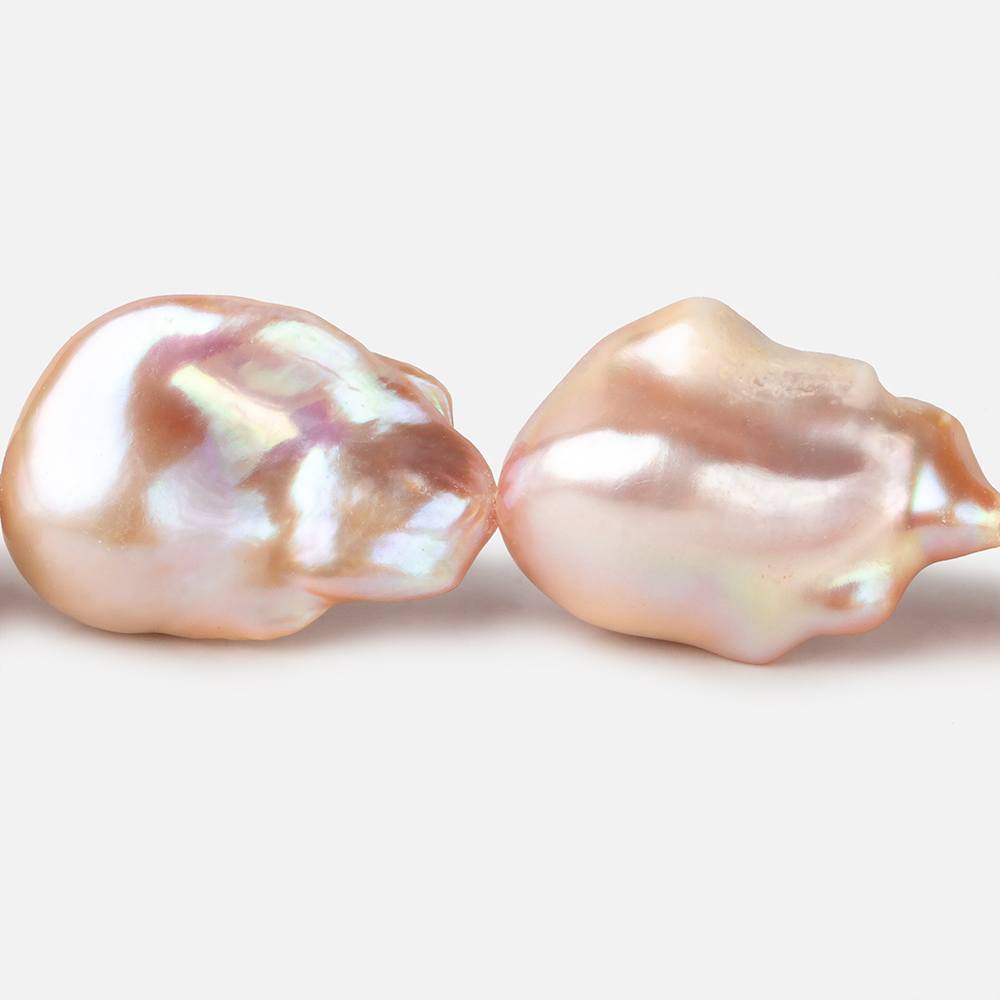  17x29-17x32mm Blush Pink Ultra Baroque Freshwater Pearls 16 inch 14 pieces AAA grade 