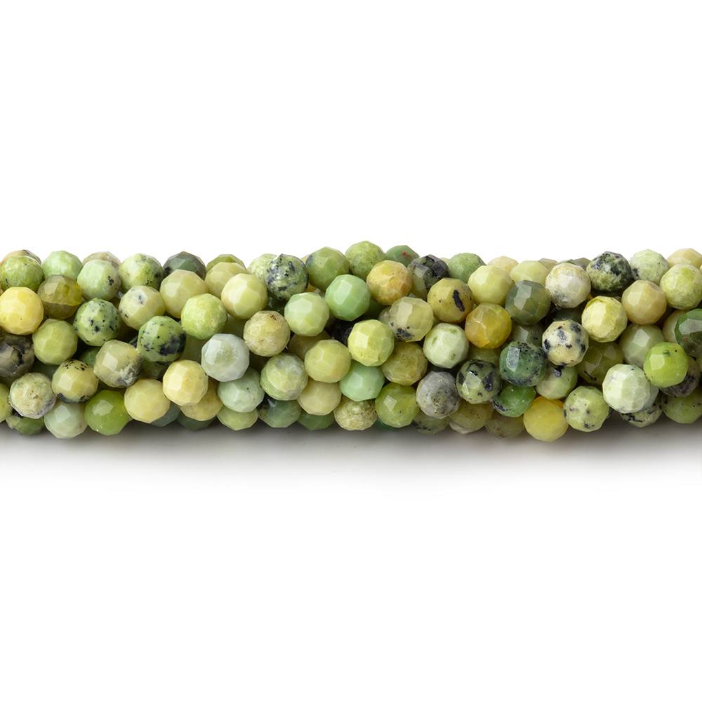  3mm Lemon Chrysoprase microfaceted round beads 13 inch 100 pieces 