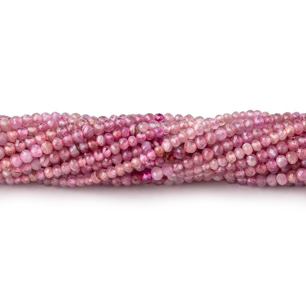  2mm Shaded Ruby micro faceted round beads 13 inch 170 pieces 