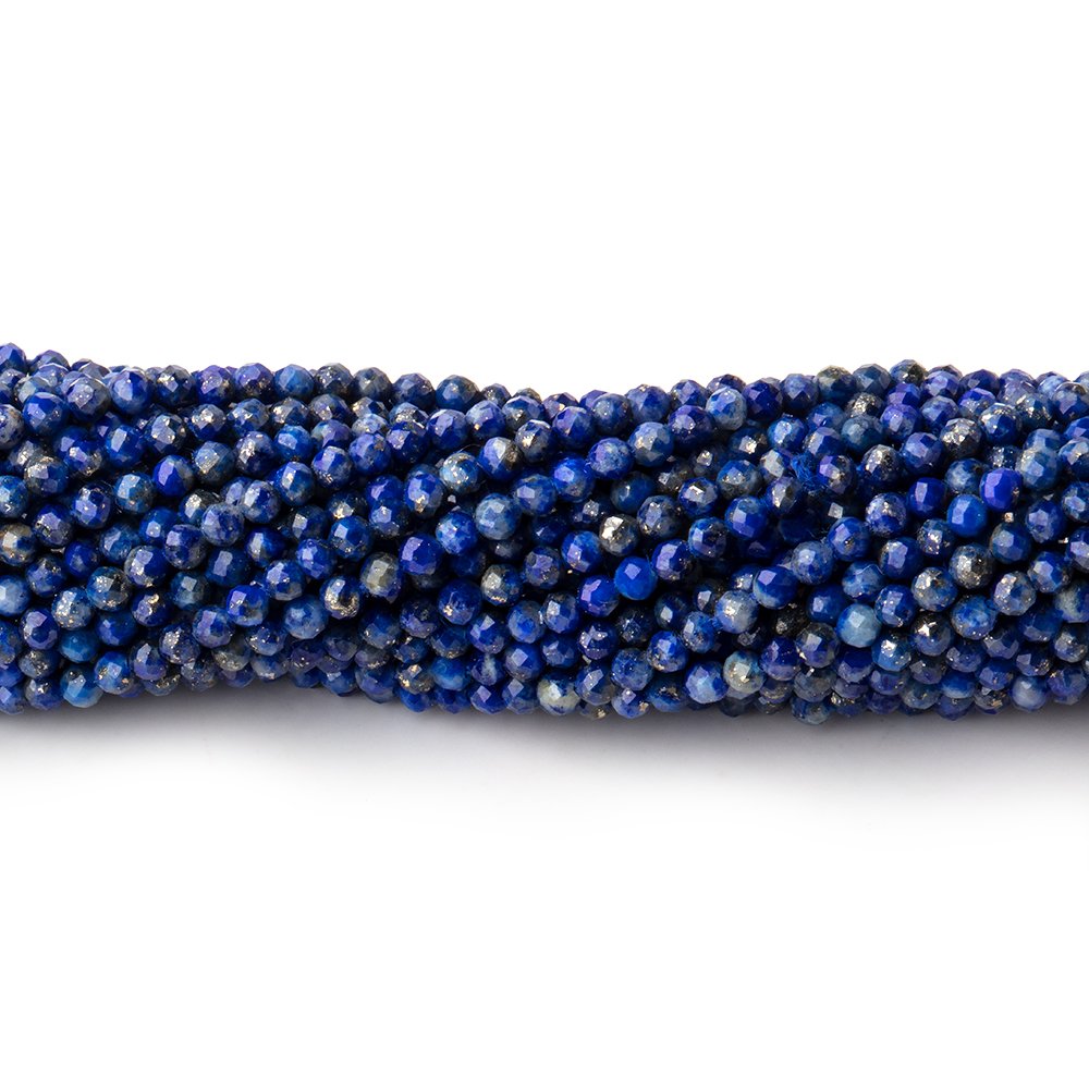  1.8mm Lapis Lazuli microfaceted rondelle beads 13 inch 195 pieces 