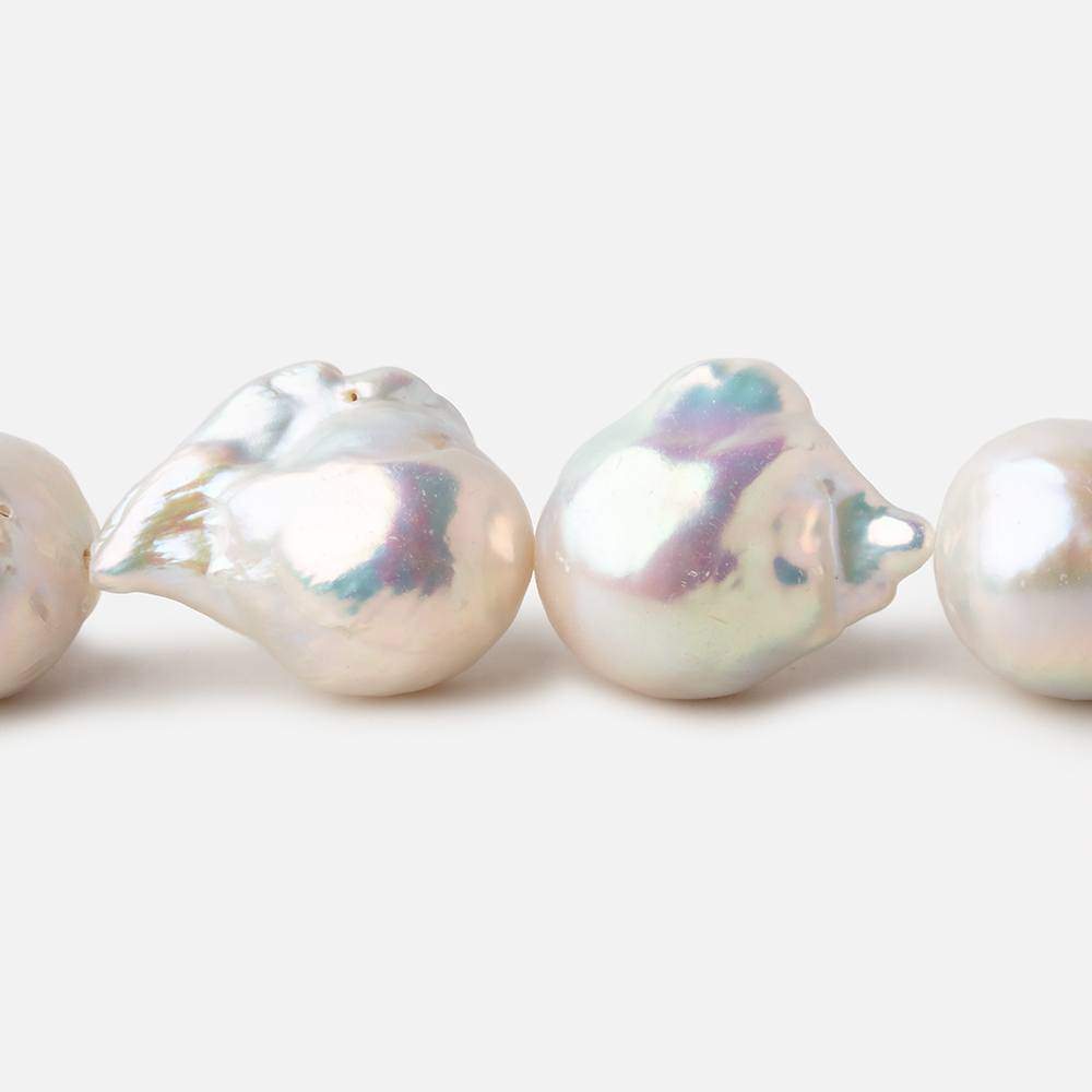  20x13-24x16mm Off White Ultra Baroque Freshwater Pearls 16 inch 19 pcs AAA 