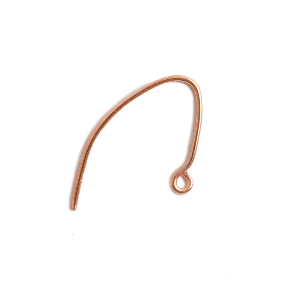  22mm Copper Bowed Earwire, 50 pieces 