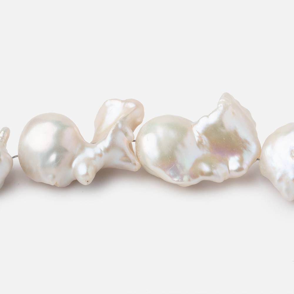  23x14-36x16mm Off White Ultra Baroque Freshwater Pearl 16.5 inch 16 pieces 