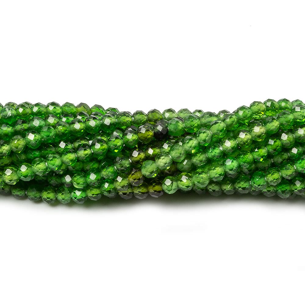  2mm Chrome Diopside Micro Faceted round beads 13 inch 165 pieces 