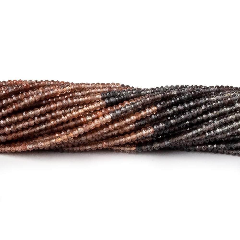  2mm Multi Color Scapolite micro faceted rondelle 16.5 inch 286 pieces AAA 