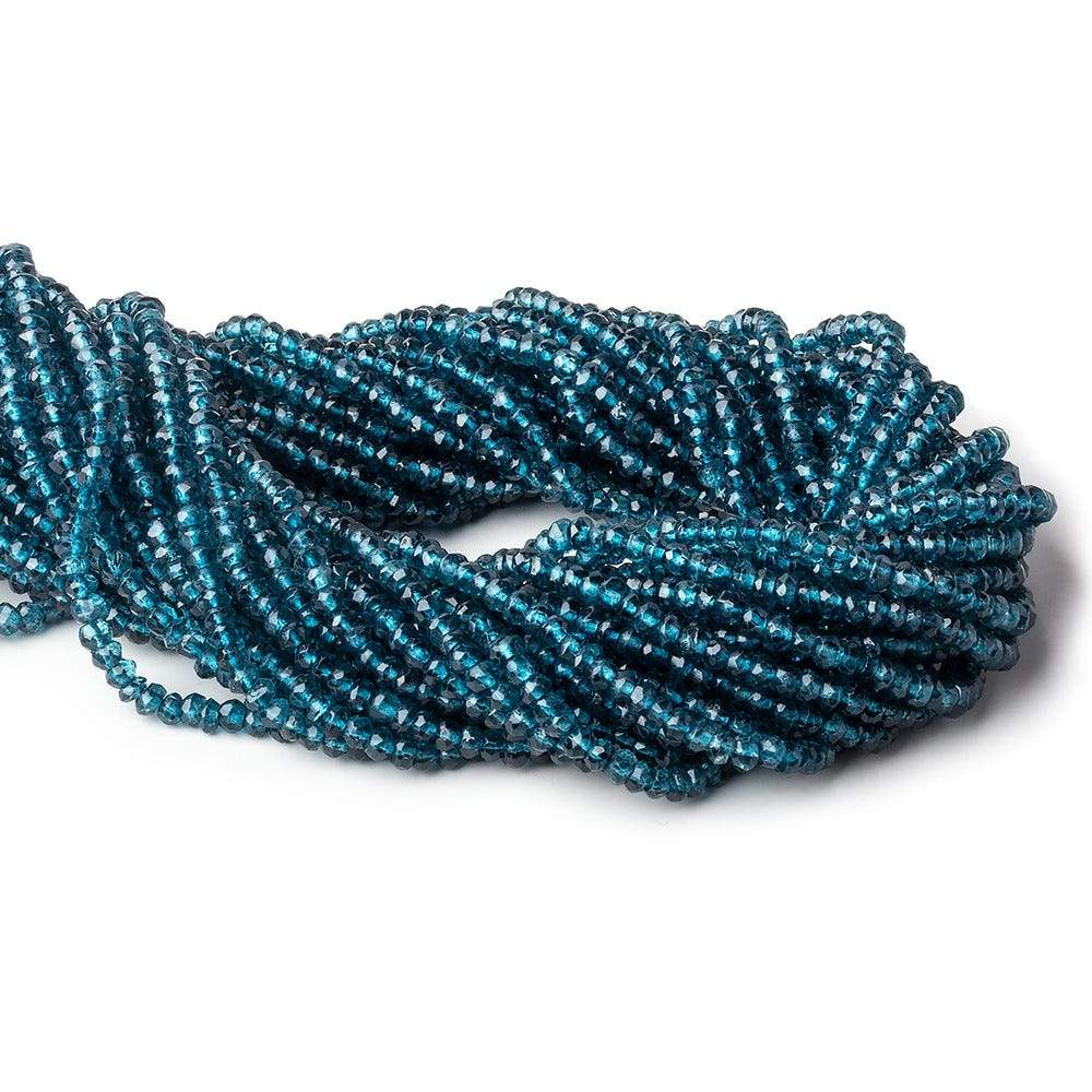  3-3.5mm London Blue Quartz Faceted Rondelle beads 12.5 inch 147 pieces 