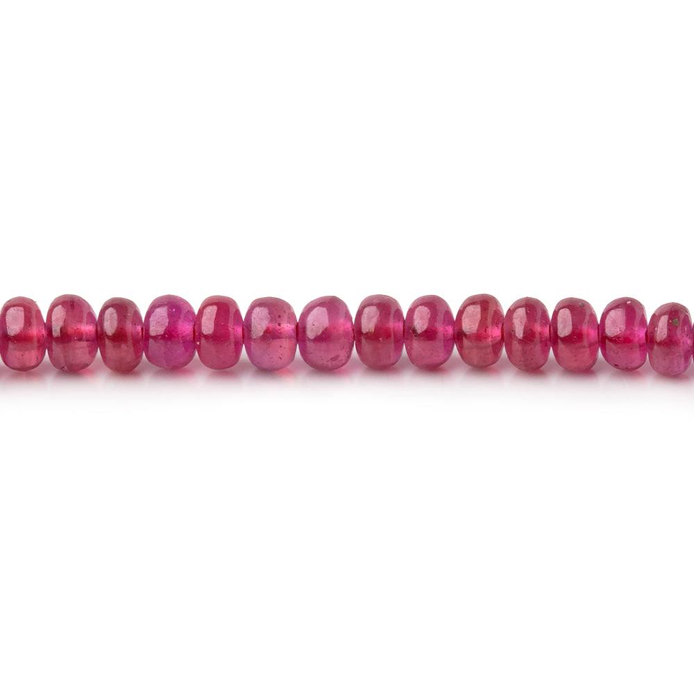  3.2-3.6mm Ruby Plain Rondelle Beads 11 inch 138 pieces 