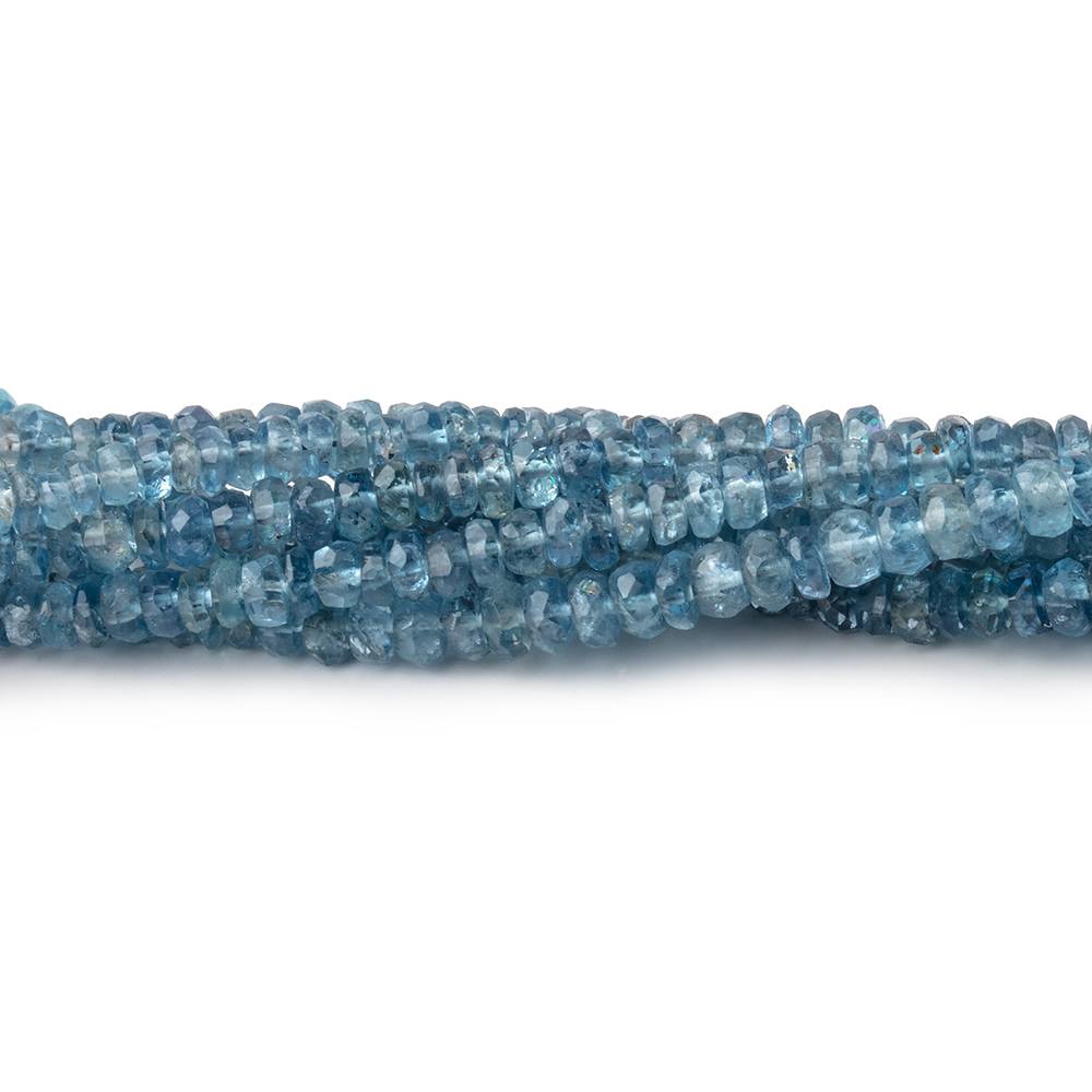 3-3.5mm Santa Maria Aquamarine faceted rondelle beads 16 inch 200 pieces AA 