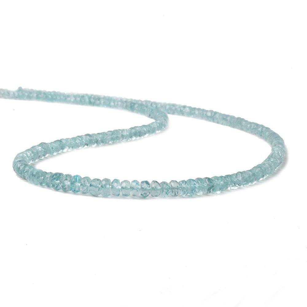  3-4.5mm Sky Blue Topaz Faceted Rondelle Beads 16 inch 200 beads 