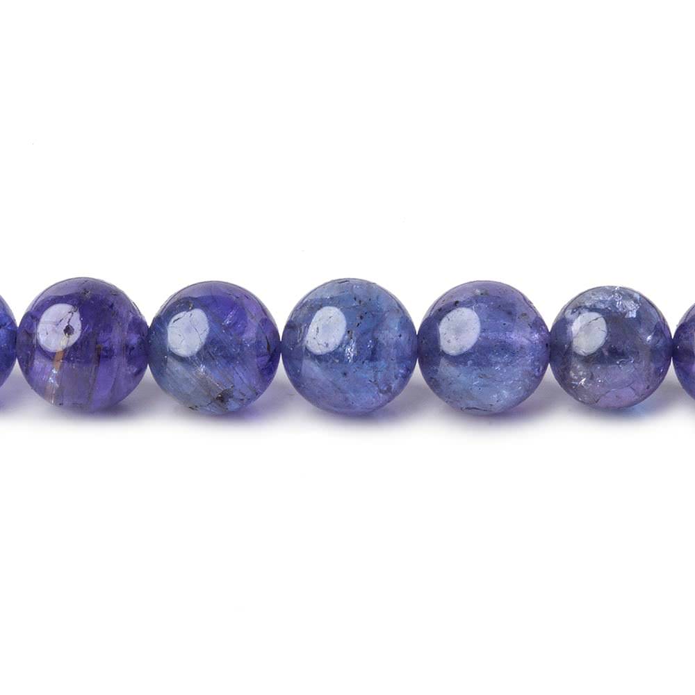  3-6mm Tanzanite plain round beads 15 inch 83 beads AA 