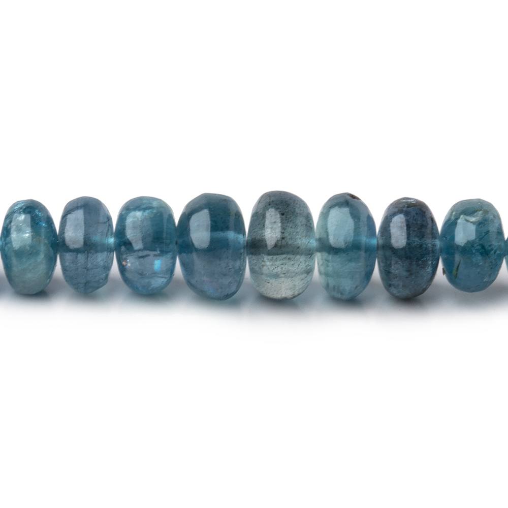  3-7mm Aquamarine plain rondelle beads 17 inch 190 pieces A 