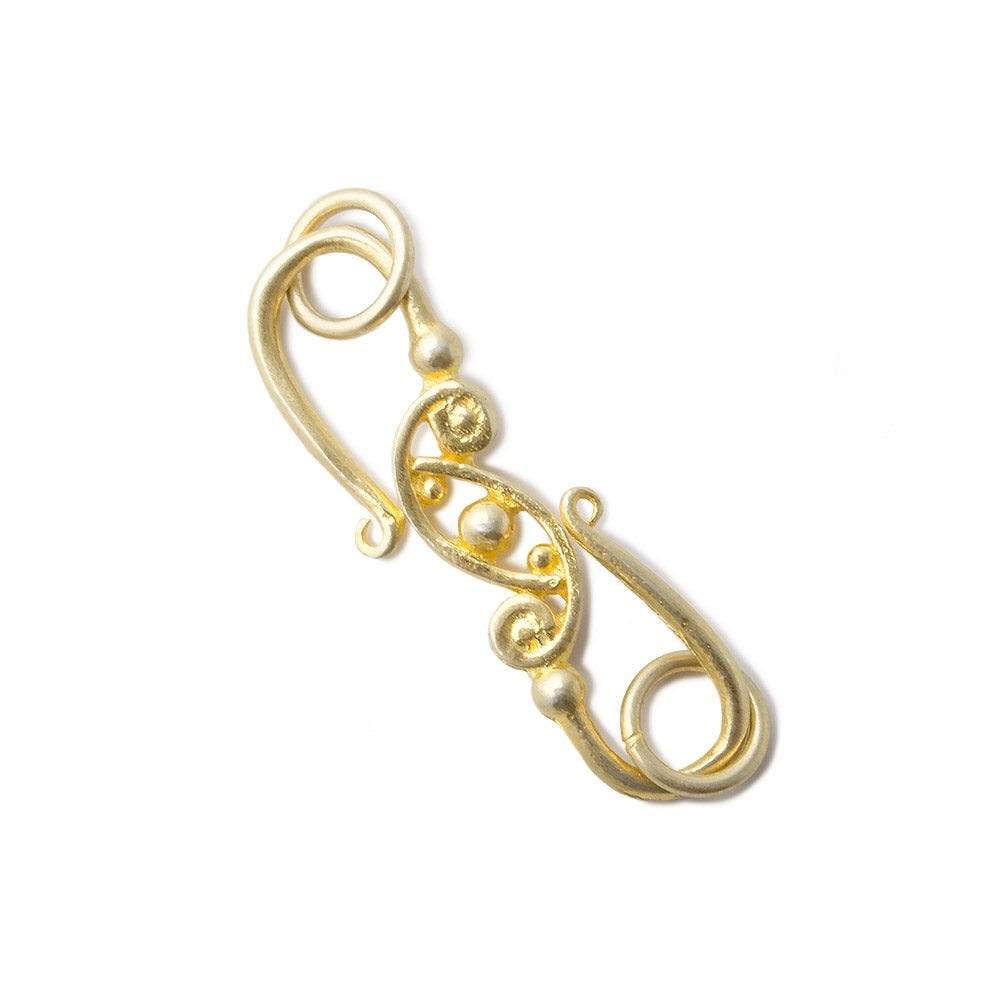  30x8mm Vermeil Paisley S-Hook 1 piece 