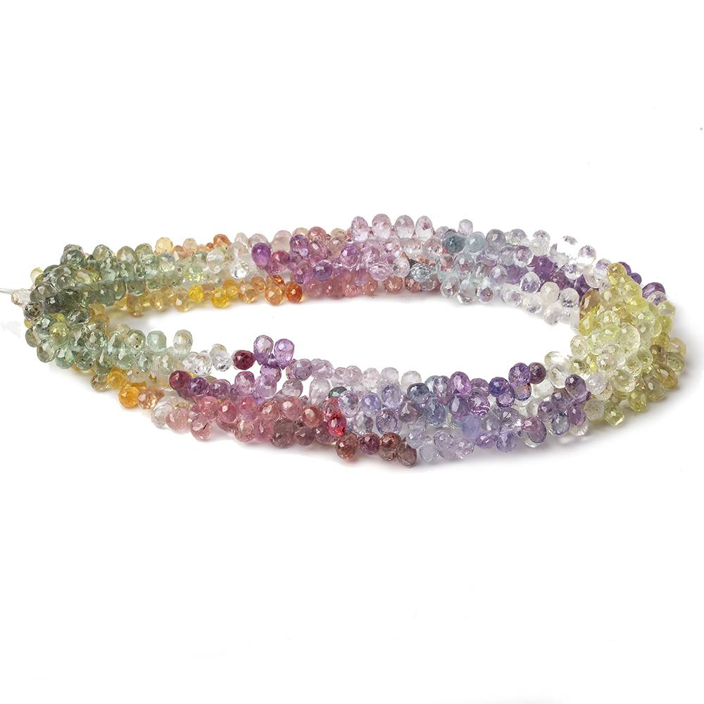  3.5-2.5-4x2.5mm Rainbow Sapphire Micro Tear Drops 16 inch 160 pieces 