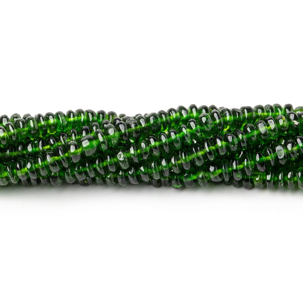  3.5-4mm Chrome Diopside Plain Rondelle Beads 18 inch 236 pieces AA Grade 