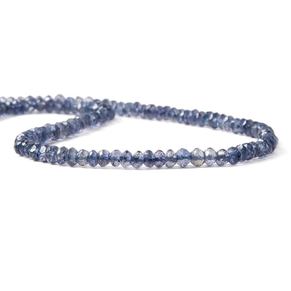  3.5-4mm Iolite Faceted Rondelle 14 inch 140 pieces 