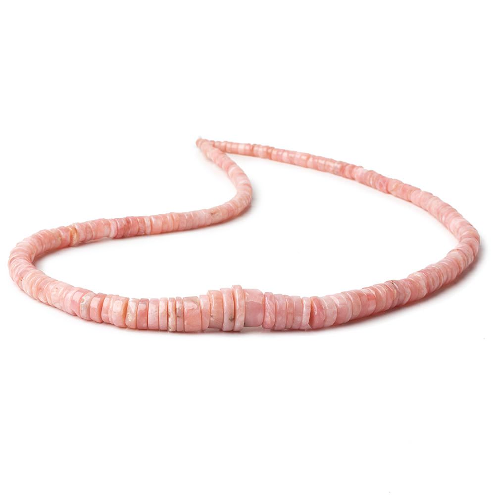  3.5-8mm Pink Peruvian Opal Heshi Beads 18 inch 250 pieces AA 