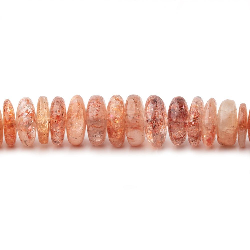  3.5-8mm Sunstone Plain Rondelle Beads 18 inch 257 beads 