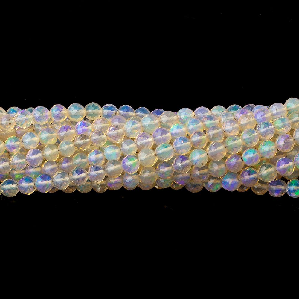  3.5mm Ethiopian Opal micro faceted round beads 17 inch 123 pieces AAA 