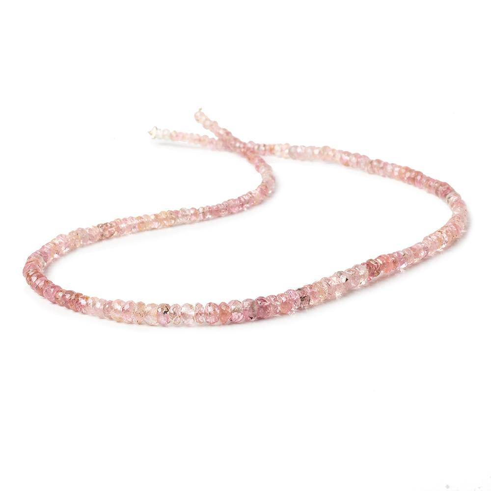  3mm Pink Tourmaline Faceted Rondelle Beads 16 inch 166 pcs AA Grade 