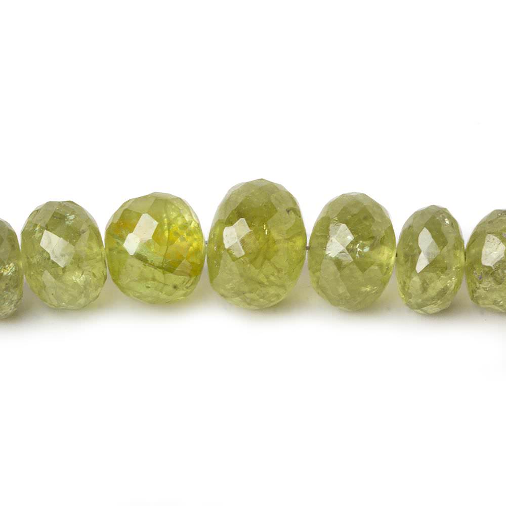  4-10.5mm Grossular Garnet faceted rondelles 18 inch 119 pieces AA 