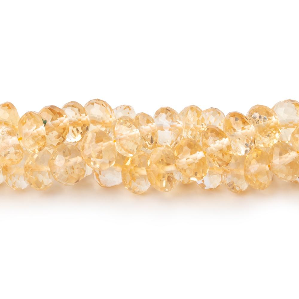  4-6mm Citrine Faceted Rondelle Beads 16 inch 125 pieces 