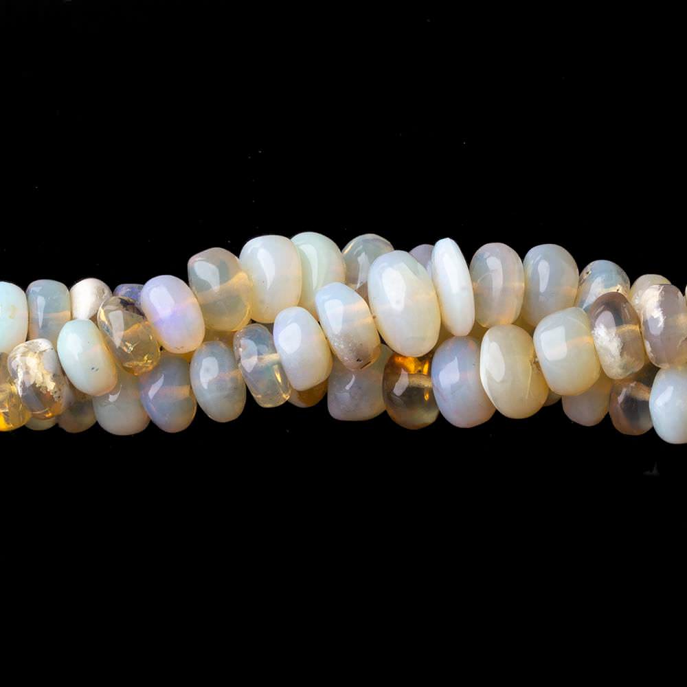  4-7mm Cream & Golden Australian Opal plain rondelles 18 inch 190 beads 