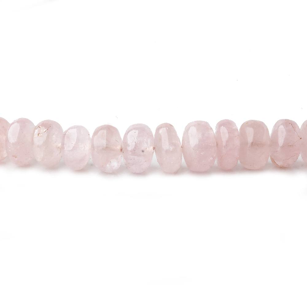  4-7mm Morganite plain rondelle beads 18 inch 138 pieces 