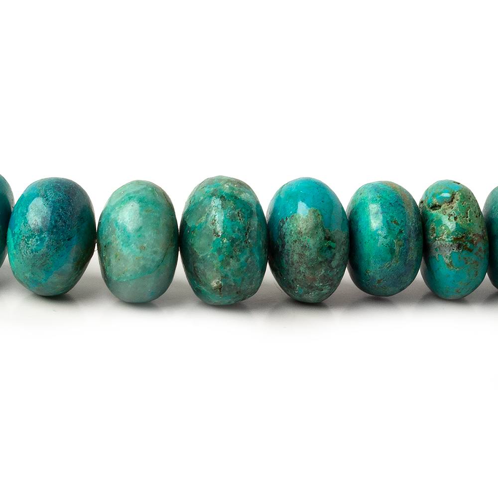  4.5-10.5mm Chrysocolla plain rondelle beads 18 inches 94 pieces A 