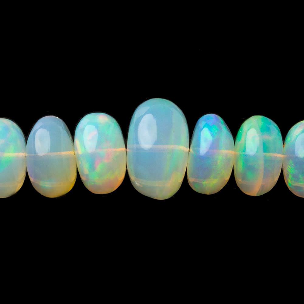  4.5-13mm Cream Ethiopian Opal Plain Rondelle beads 22 inch 134 pieces AAA 