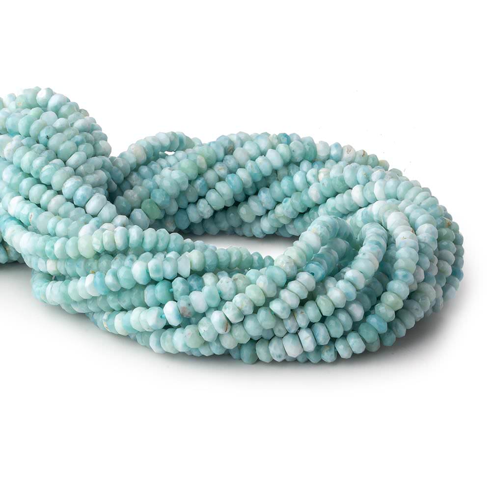  4.5-5mm Larimar Faceted rondelle beads 13 inch 110 pieces A 