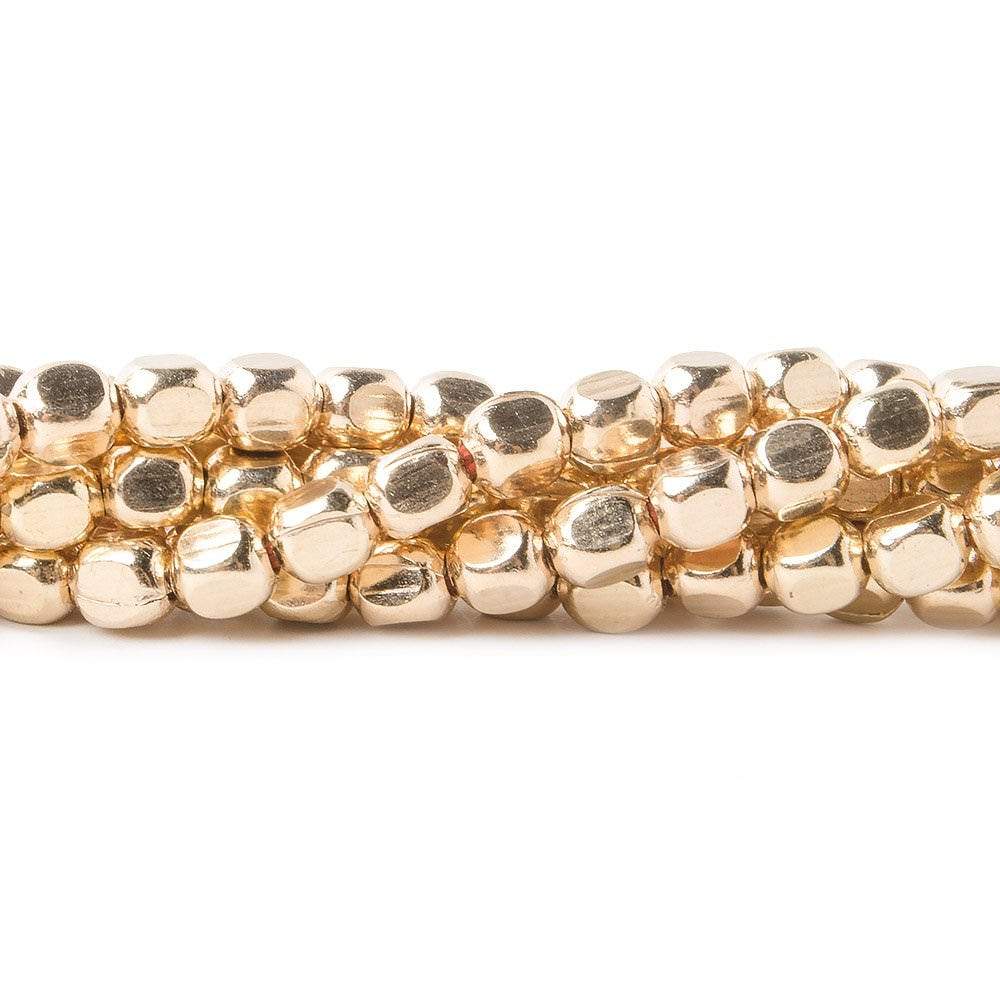  4mm Rose Gold plated Copper Plain Cube 8 inch 52 Beads 