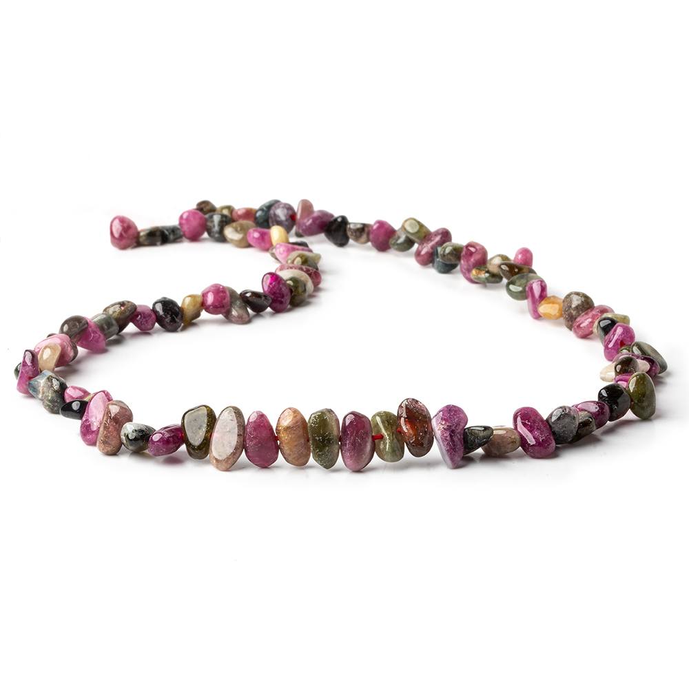  4x5-8x5mm Multi Color Tourmlaine plain nuggets 16 inch 91 beads 