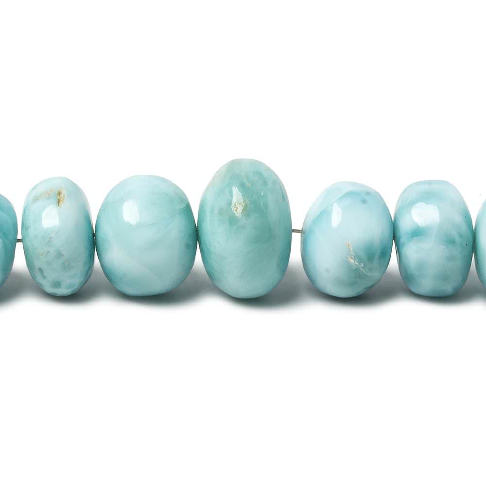  5-10mm Larimar plain rondelle beads 18 inch 99 pieces AA 
