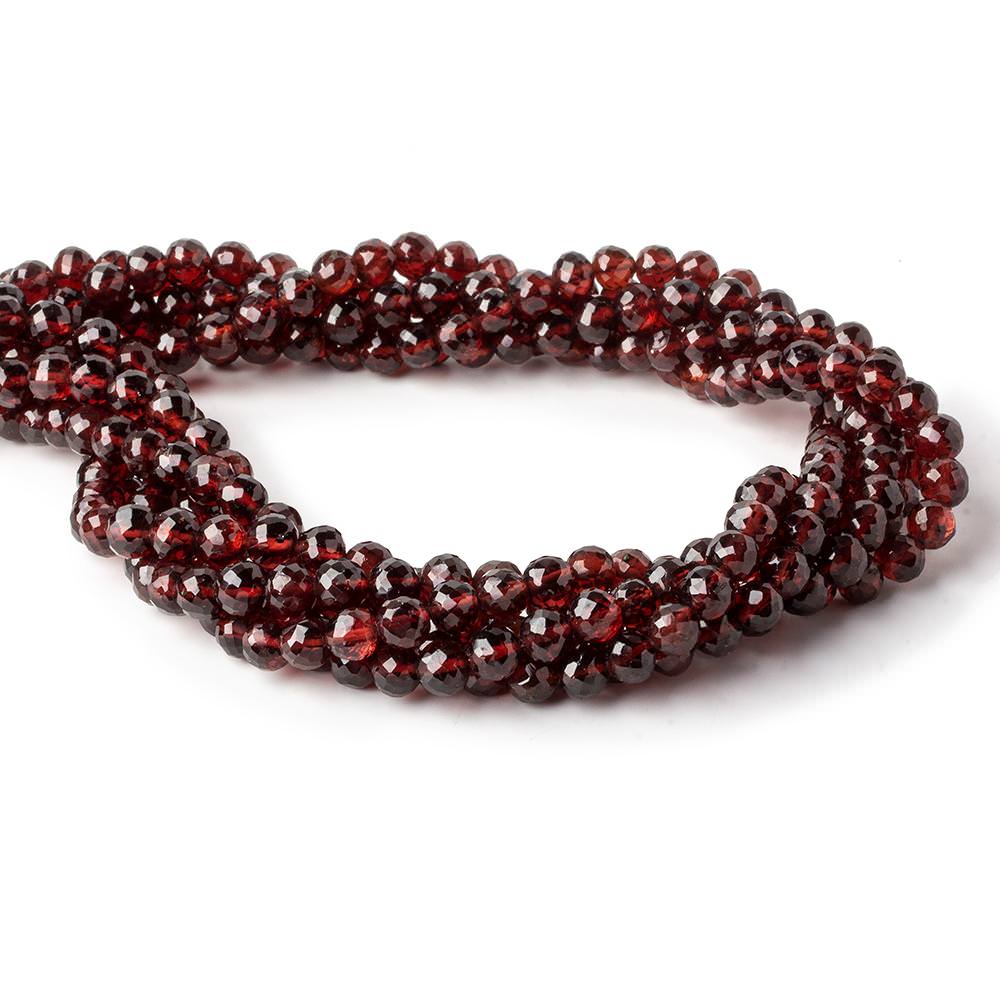  5-6mm Pyrope Garnet faceted rounds 15.75 inches 75 beads AAA 