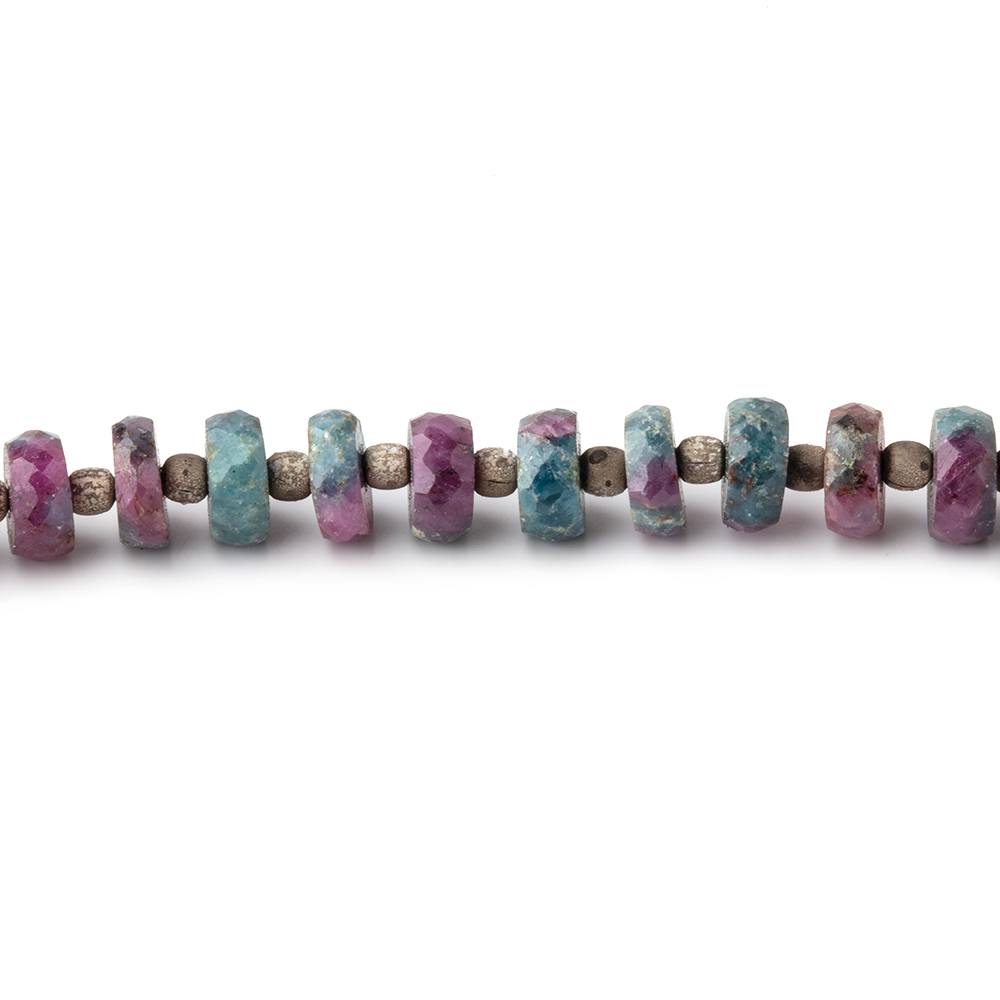  5-6mm Ruby in Zoisite Faceted Heishi Beads 8 inch 45 pieces 