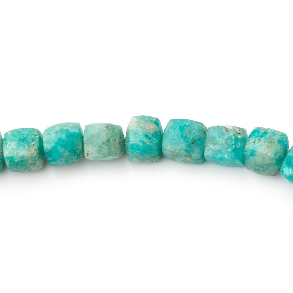  5-7mm Amazonite Faceted Cube Beads 8 inch 31 pieces 