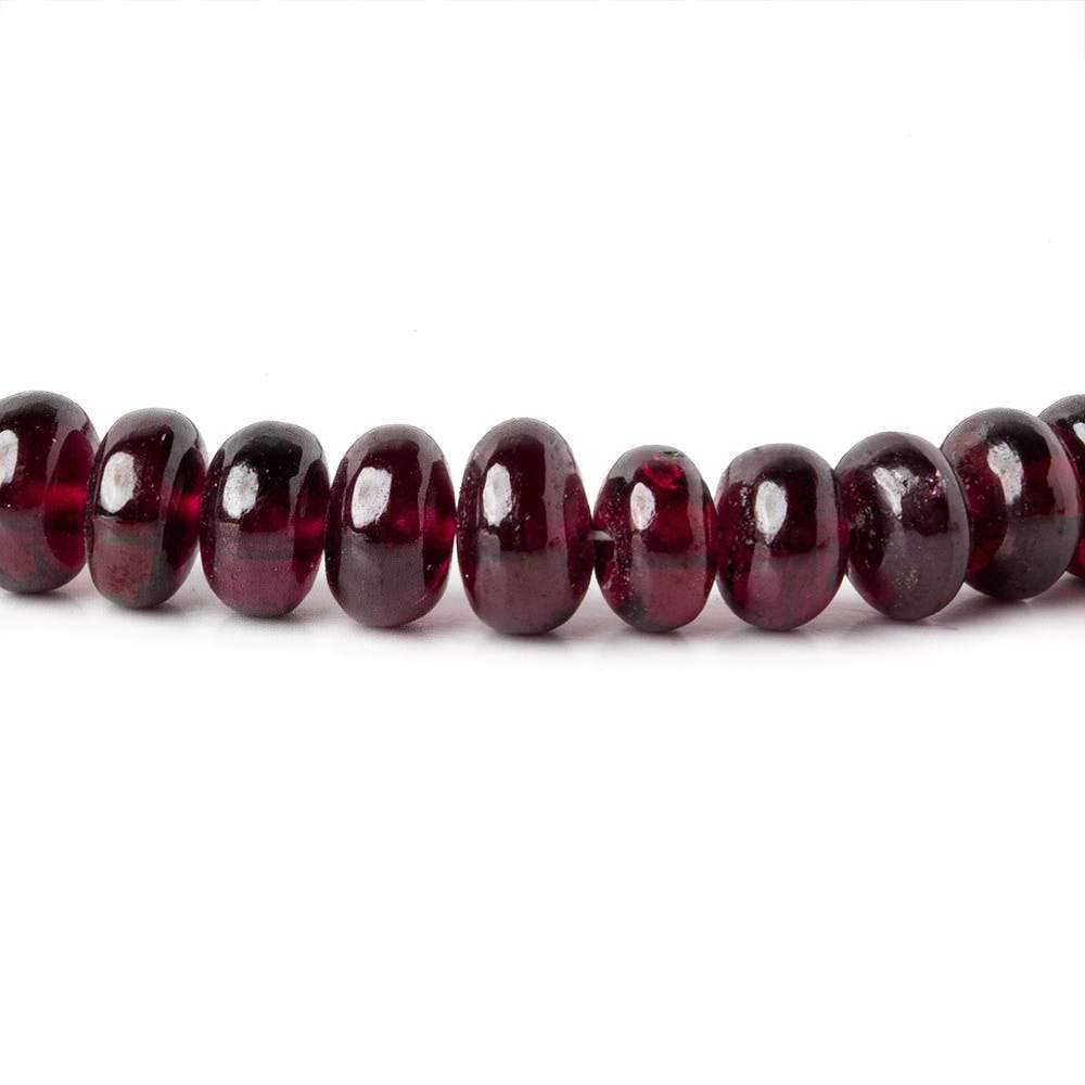  5-7mm Dark Rhodolite Garnet plain rondelle beads 18 inch 122 pieces AA 