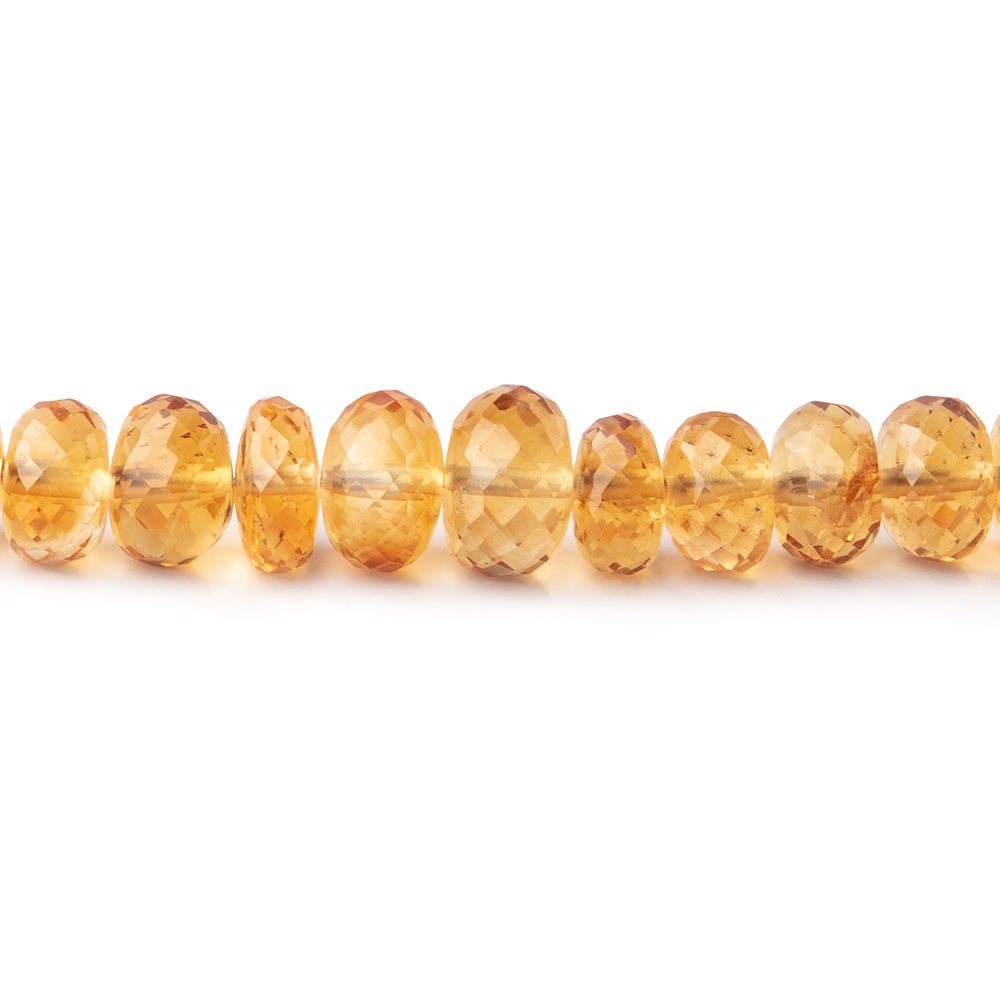  5-8mm Citrine Faceted Rondelle Beads 16 inch 108 pieces 