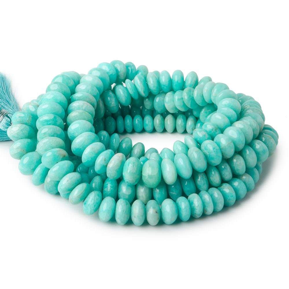  5.5-9mm Amazonite Plain Rondelle Beads 14 inch 80 pieces A 