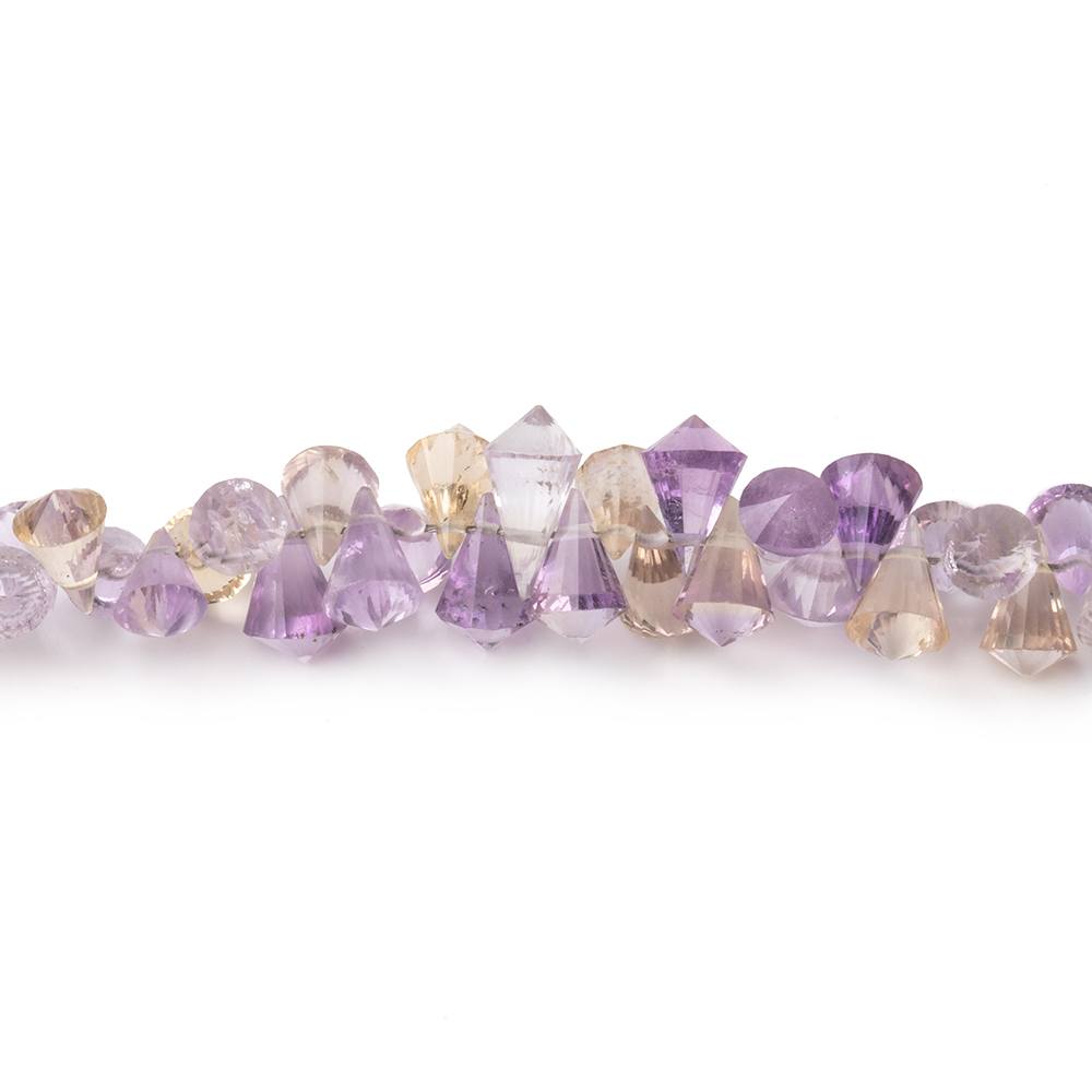 5.5x5-8.5x5mm Ametrine top drilled faceted pendulum beads 8.5 inch 110 pieces 