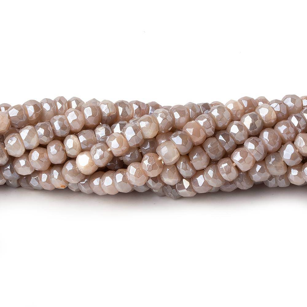  5mm Mystic Multi Color Moonstone faceted rondelle beads 13.5 inch 100 pieces 