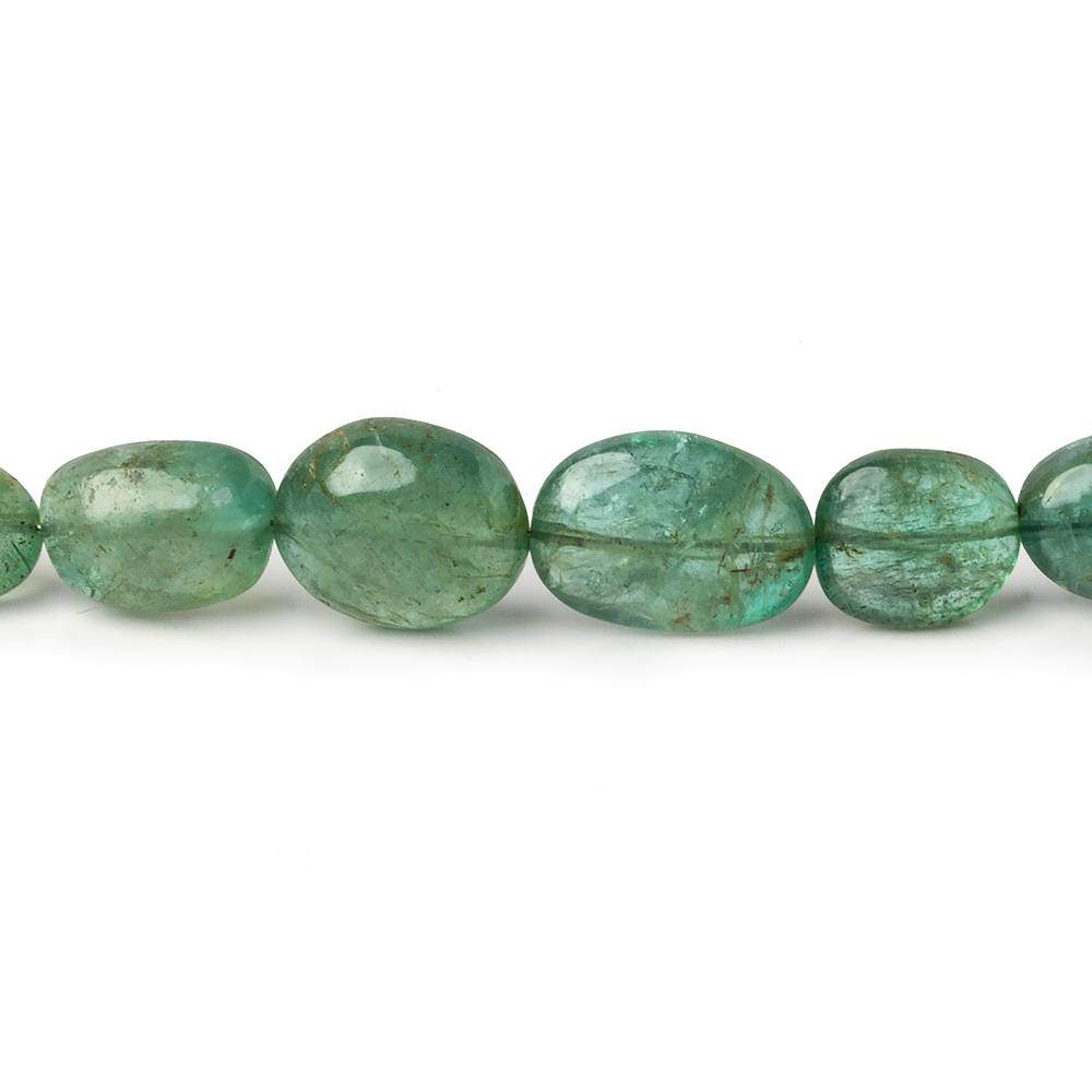  5x3.5-10x7mm Zambian Emerald plain nugget beads 18 inches 64 pieces A 